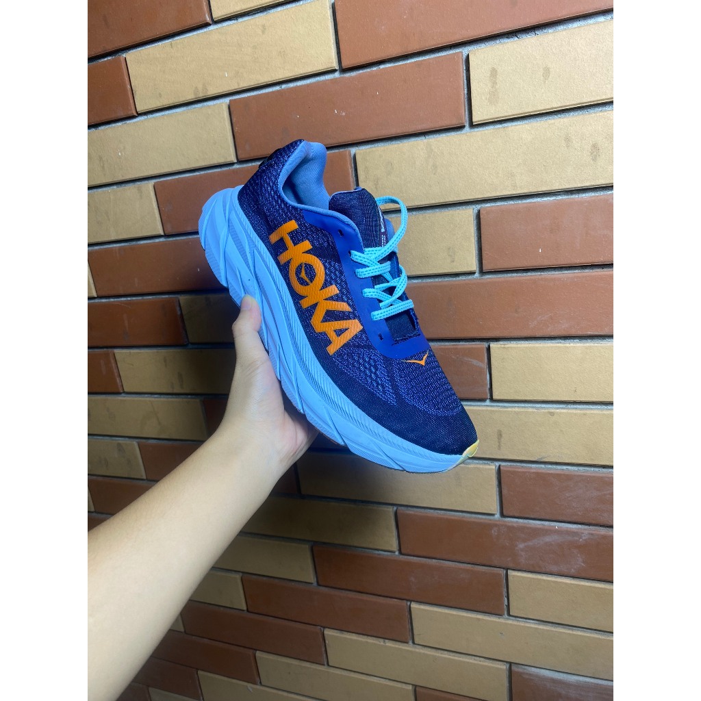 GIÀY CHẬY BỘ HOKA xanh cam- running shoes đậm  Giay Tập Gym