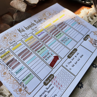 Notepad Giấy note dạng xé kế hoạch tuần