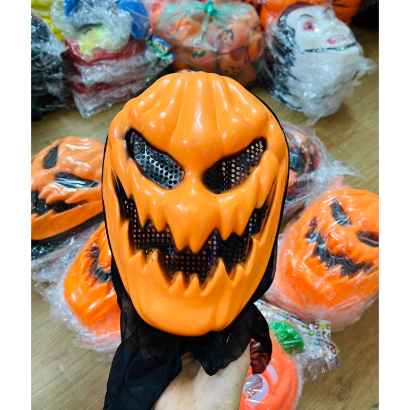 Mặt nạ bí ngô hoá trang halloween / mặt nạ bí ngô chơi HALOWEEN