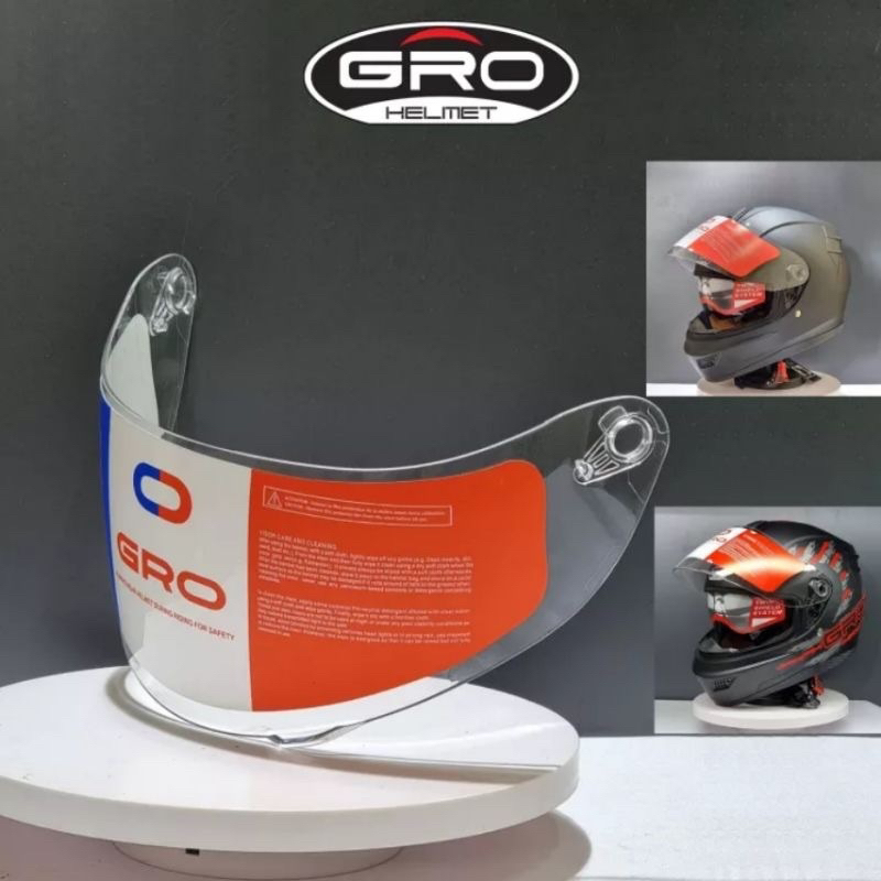 [ SP0477 ] Kính thay mũ bảo hiểm -Mũ hàm  GRO lật hàm mới của GRO ( chỉ vừa mũ GRO)