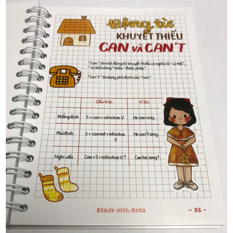 Sổ tay lò xo TIẾNG ANH TIỂU HỌC