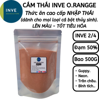 Bao 500g cám thái inve 2/4 - 2.4 o.range thức ăn cá bột cao cấp nhập thái .
