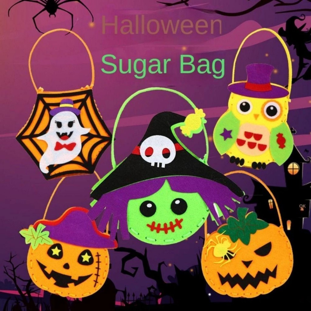 Túi đựng kẹo DIY Halloween Sansanvu cho bé, phụ kiện trang phục Halloween bé trai bé gái