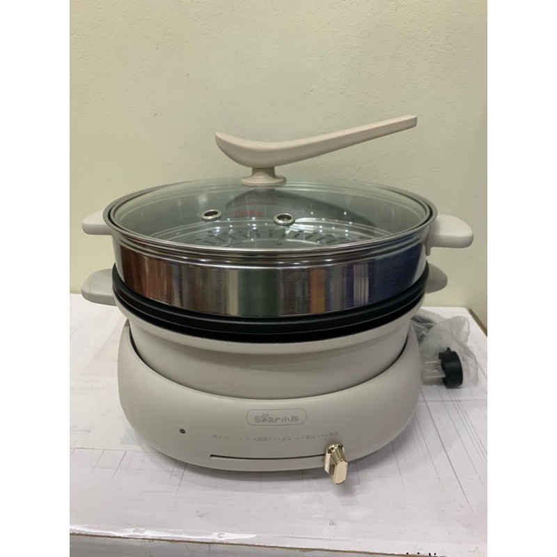 Nồi lẩu đa năng 3in1 ,lẩu ,nướng ,hấp,hãng bear C40W2 ,1500W dung tích 4 lít