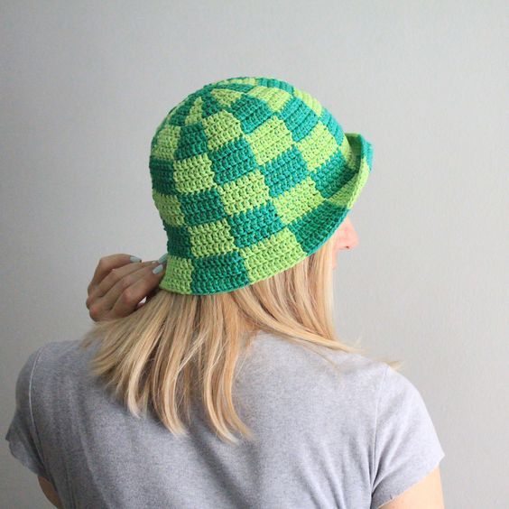 Mũ len caro,mũ Bucket caro Handmade 2024