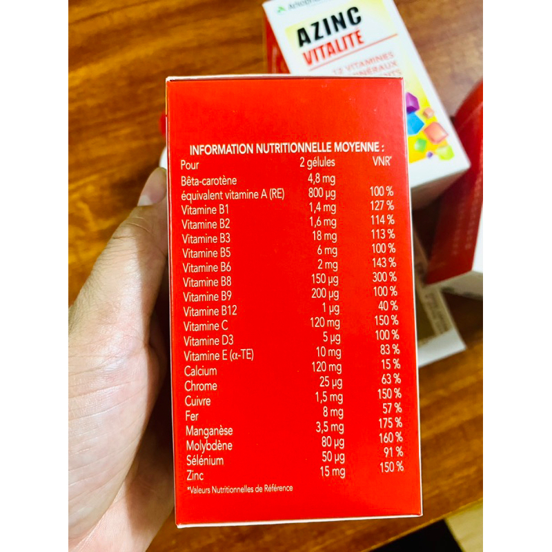 Vitamine tổng hợp AzinC Vitalite Arkopharma Nội địa Pháp