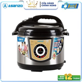 Nồi áp suất đa năng, lòng nồi tráng men cao cấp Asanzo PC-65AS1 (6 lít) - Hàng Chính Hãng Bảo Hành 12 Tháng