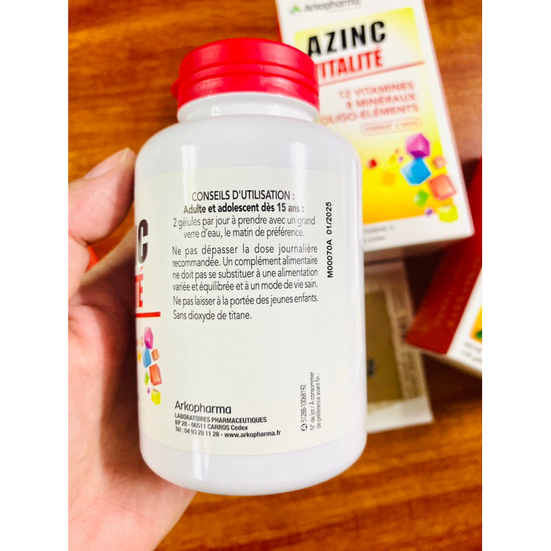 Vitamine tổng hợp AzinC Vitalite Arkopharma Nội địa Pháp