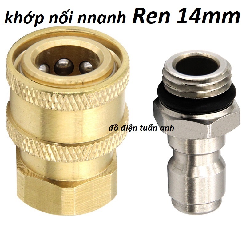 Khớp nối nhanh chống xoắn dây 1/4, khớp nối nhanh súng xịt rửa áp lực cao