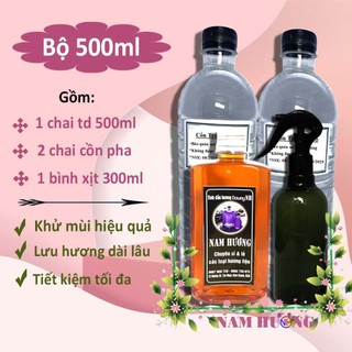 Combo trọn bộ lớn: 0.5kg tinh dầu + 2 lít co^n` pha + bình xịt
