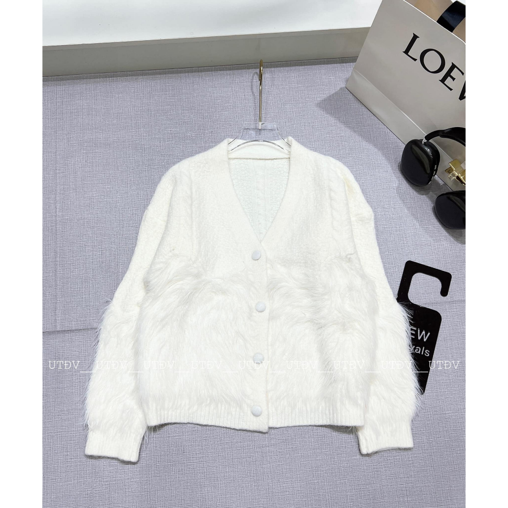 Áo len sần phối lông cúc bọc dày dặn 4 màu L1