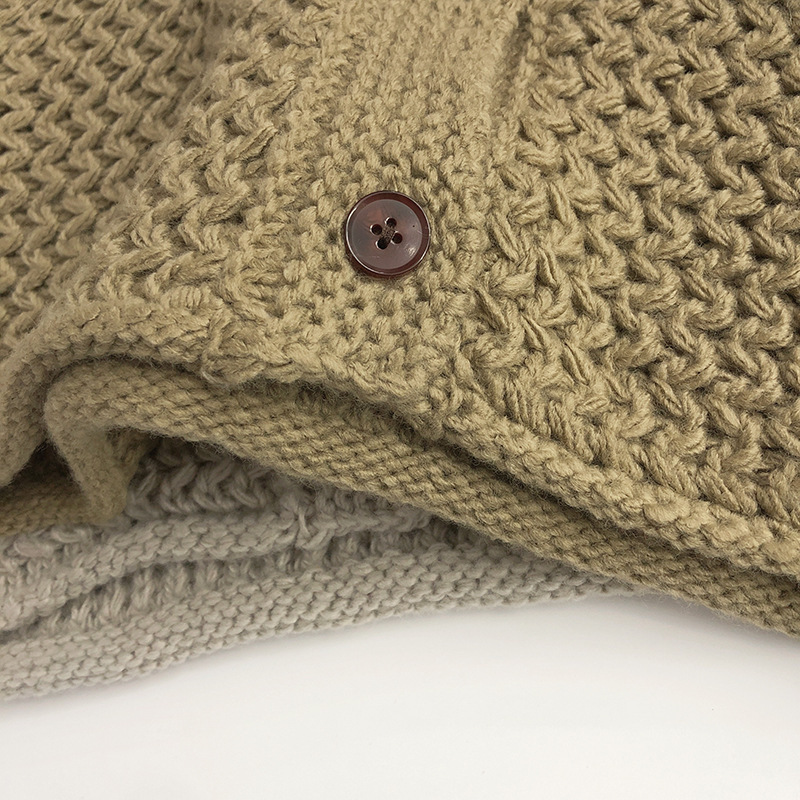 Aó khoác cardigan len màu trơn đơn giản cho bé trai bé gái mùa thu đông G11