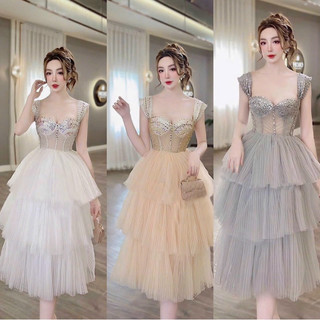 đầm công chúa tần dập ly kết đá dự tiệc kèm hình thật