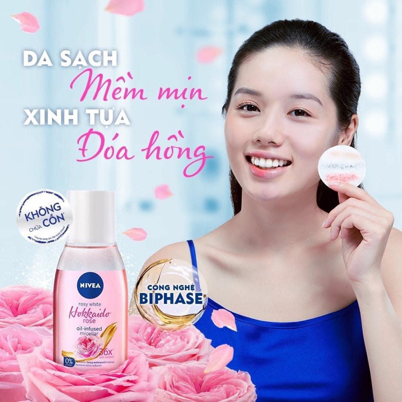 Nước Tẩy Trang Hoa Hồng Sáng Da Nivea 70ml - HKM
