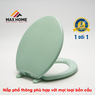 [ Giá kho] Nắp bồn cầu nhựa màu xanh ngọc phù hợp với hầu hết bồn cầu ( kèm ốc vít lắp đặt )