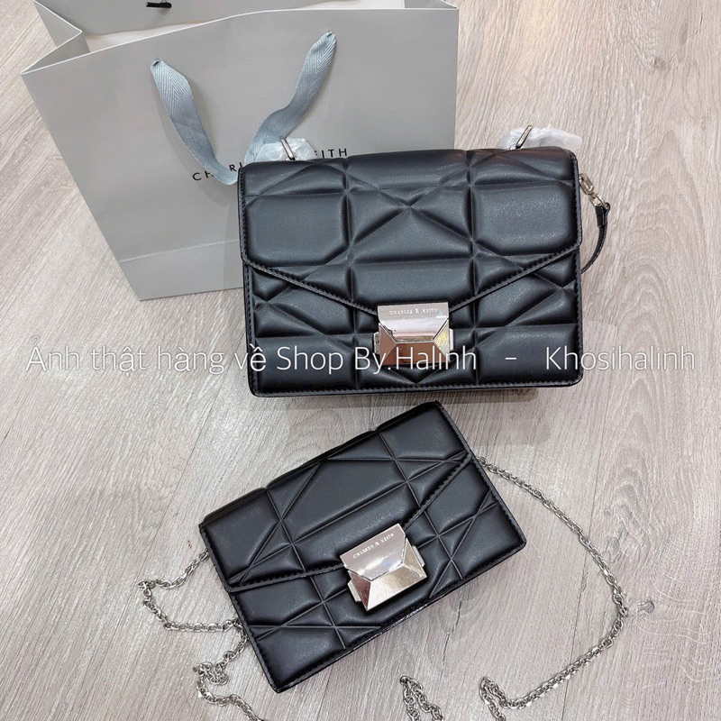 Túi Đeo Chéo Vân Trám Dáng Bì Thư Xuất Dư 2 Size