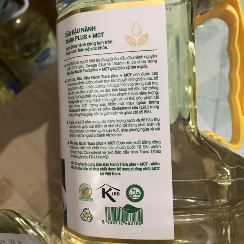 Dầu đậu nành 2 lít TIARA