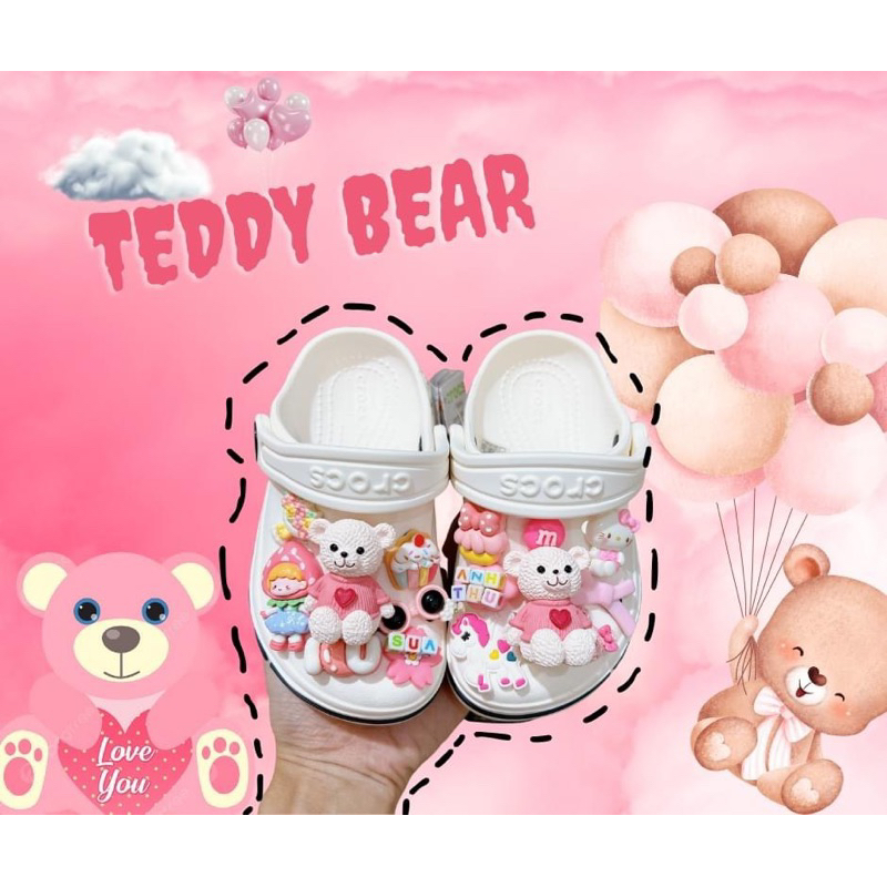 Sục cross trắng full charm cho bé hàng hãng xuất dư