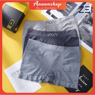 Phẩm quần sịp nam - hộp 3 quần lót cotton thông hơi sịp đùi boxer nam co dãn 4 chiều chữ a
