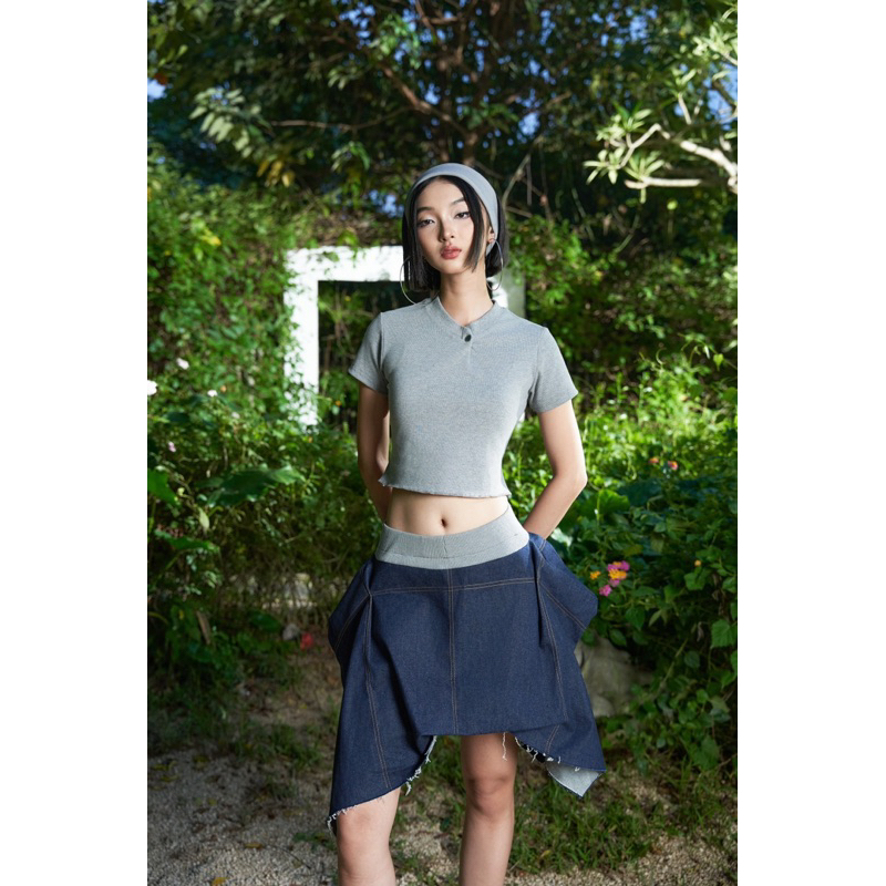 SET DENIM PHỐI THUN TĂM