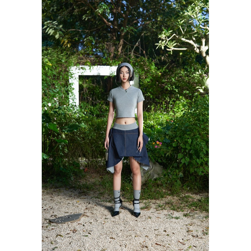 SET DENIM PHỐI THUN TĂM