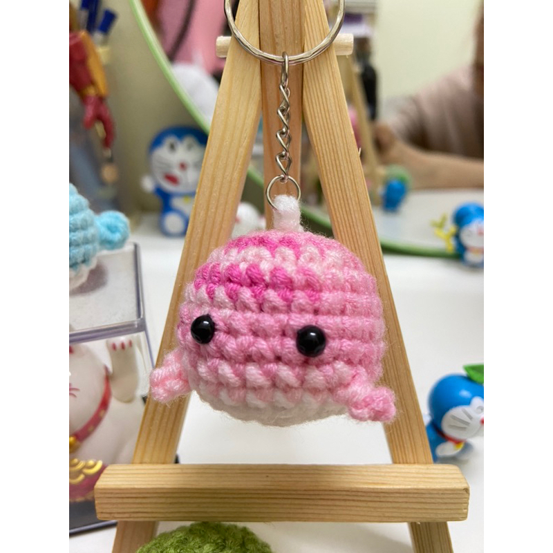 Móc khoá cá heo bằng len nhiều màu 🐳