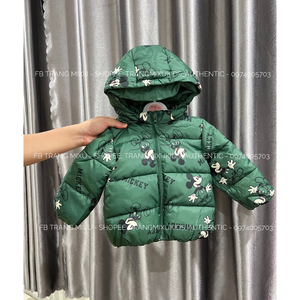Áo khoác phao ấm bé trai bé gái HM Auth