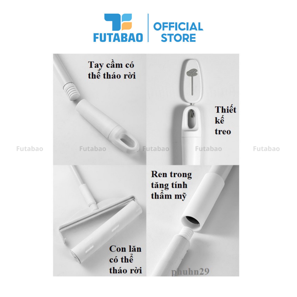 Cây Lăn Bụi Đa Năng Có Thể Tùy Chỉnh Chiều Dài Tay Cầm, Cây Lăn Lông Lăn Bụi Thông Minh Cho Gia Đình