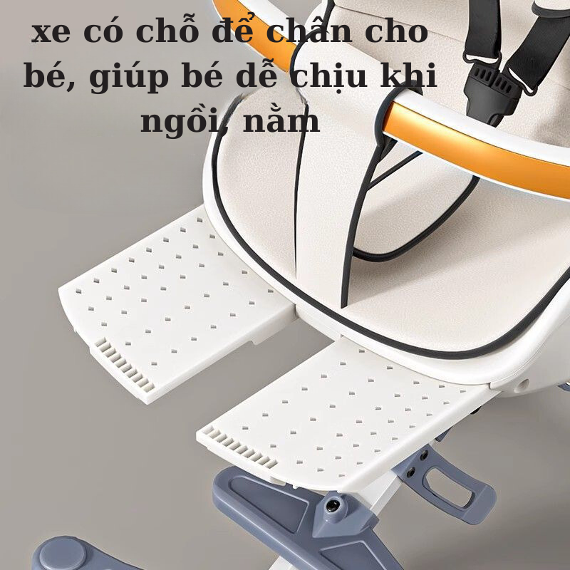 Xe đẩy 2 chiều gấp gọn xoay 360 độ cho bé Babychic Xe đẩy đa năng có ngả lưng và bàn ăn dặm cho bé