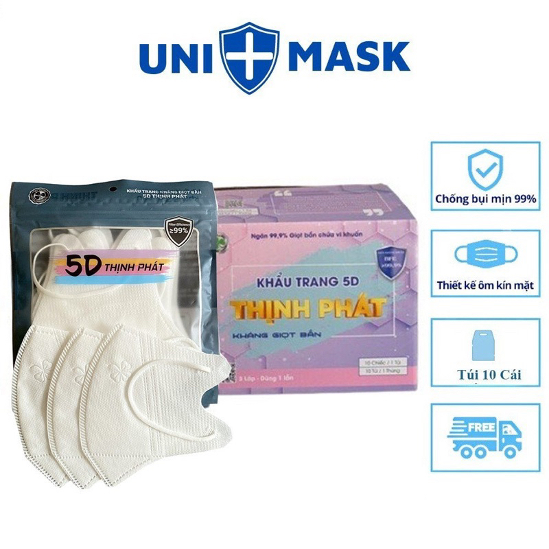 Khẩu trang 5D mask thịnh phát thùng 100c