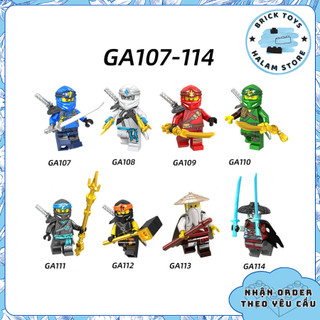   Có sẵn  Đồ chơi lắp ráp minifigures Ninjago season 11 GA107-114 - Lắp ghép xếp hình nhân vật ninja 