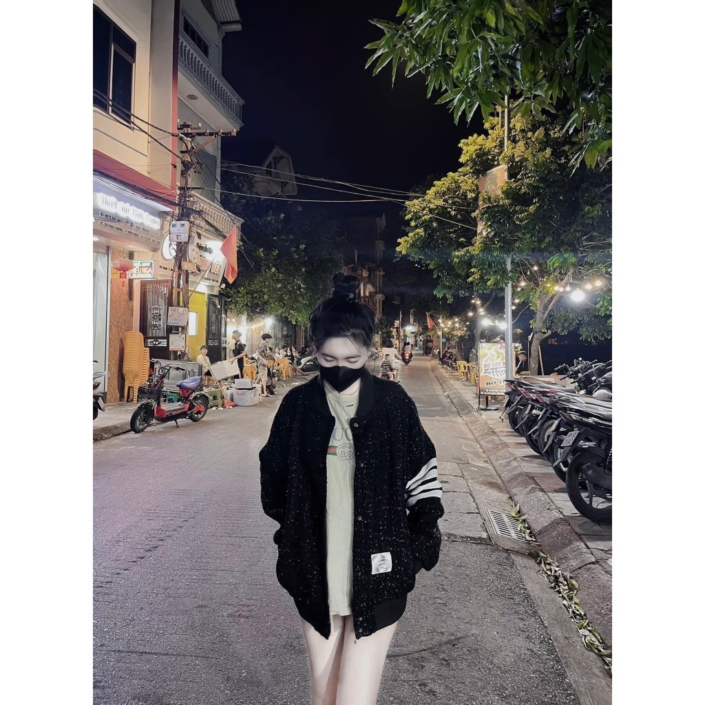 Áo khoác Thom vạch tay kim tuyến , Áo khoác Nam nữ THOME siêu cấp hàng loại 1 H 06