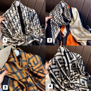 Khăn lụa chất satin hàng full box cao cấp