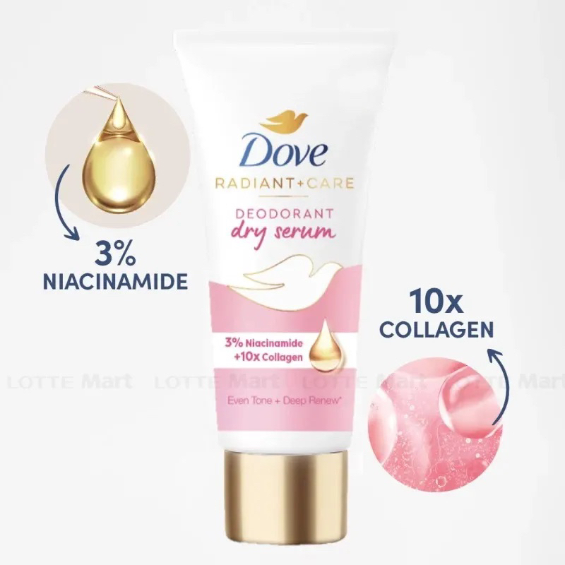 DOVE Kem Khử Mùi Tinh Chất Serum Sáng Mịn Dove Deodorant Dry Serum Collagen 50ml