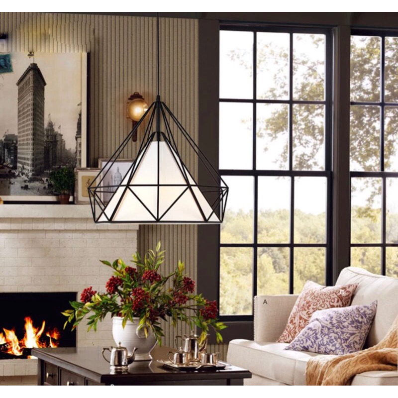 Bộ 3 đèn thả kim cương .Trang trí phòng khách. Phòng ngủ . bàn ăn .phòng làm việc- tặng bóng led