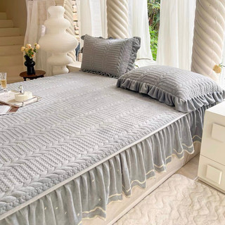 freeship❤️ Bộ ga gối nỉ nhung sữa trần phủ - set 4 món dày dặn cho mùa đông - hàng loại 1