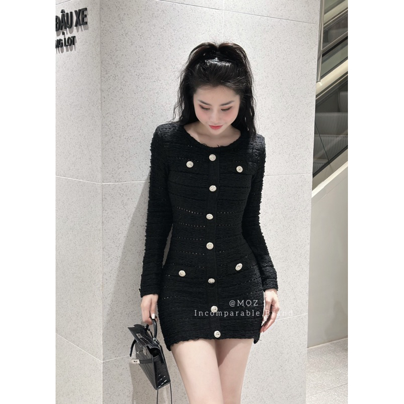 ĐẦM LEN KHUY TAY DÀI