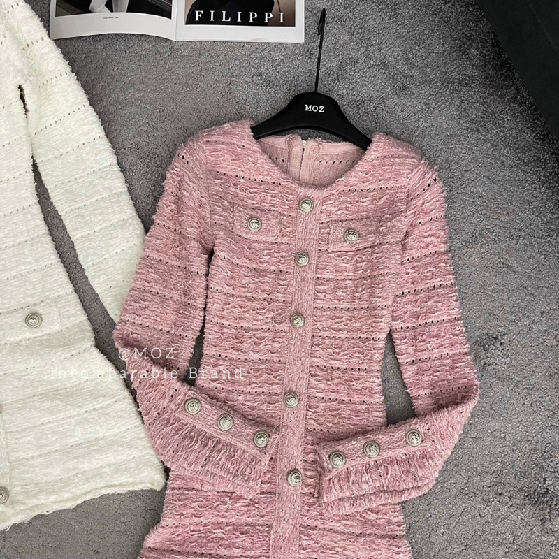 ĐẦM LEN KHUY TAY DÀI