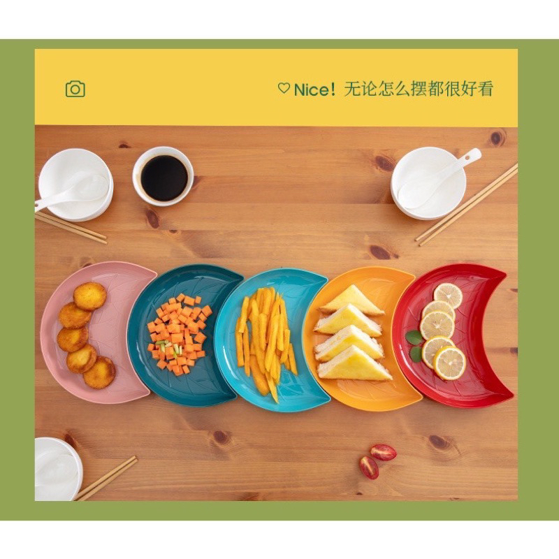 SET 5 ĐĨA BÁN NGUYỆT DECOR SIÊU XINH