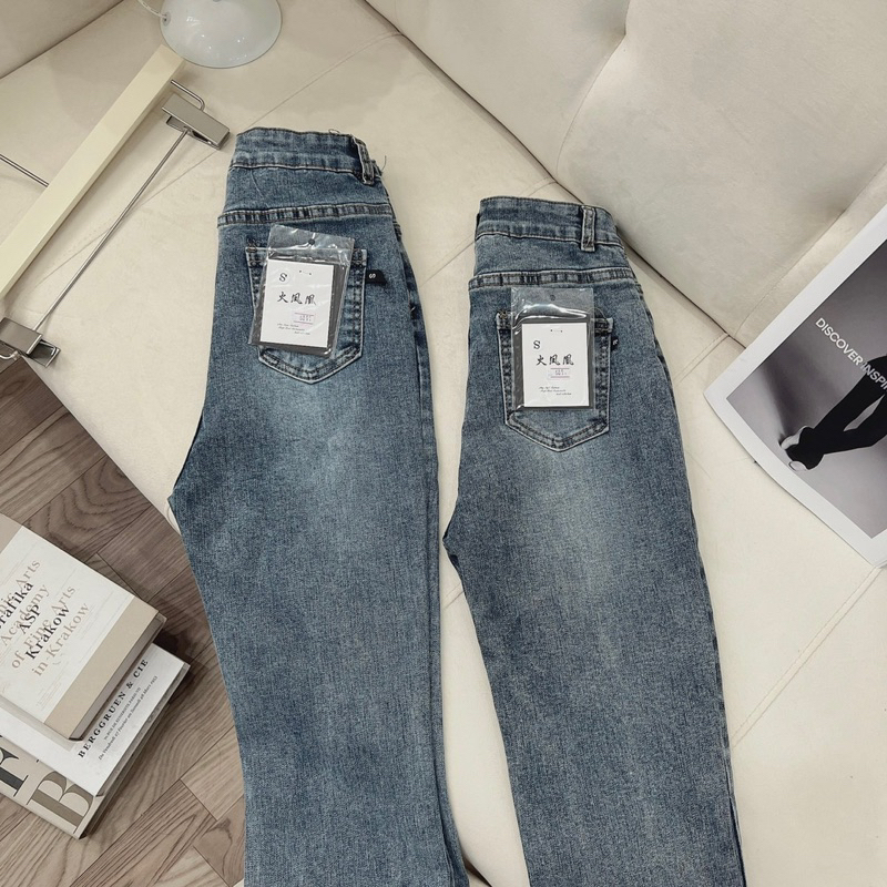 Quần jean ống loe dáng dài hàng QCCC đẹp chuẩn ảnh