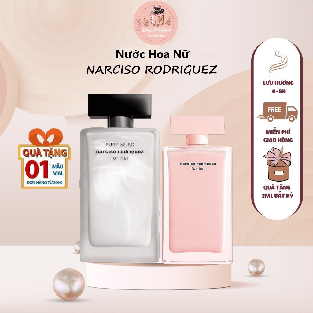 Nước Hoa Nữ Nar Trắng Narciso Rodriguez For Her Pure Musc 100ML hương thơm gợi cảm tinh thế - Duyper2001