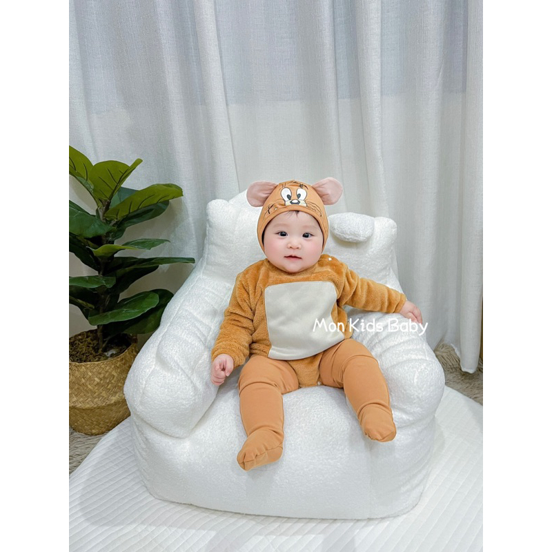 Set 3 chi tiết Tom&Jerry cho bé 5-15kg bản Trung HÀNG ĐẸP LOẠI 1 ủ lông cho bé