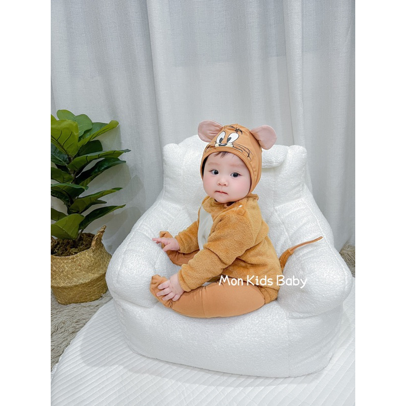 Set 3 chi tiết Tom&Jerry cho bé 5-15kg bản Trung HÀNG ĐẸP LOẠI 1 ủ lông cho bé