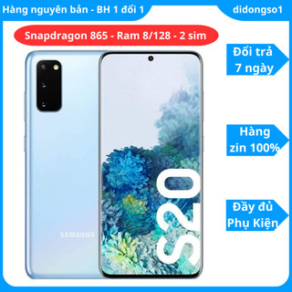 Điện thoại samsung s20 5g 2 sim ram 8gb-128gb snapdragon 865