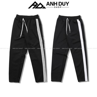 Quần Thể Thao Nam Nữ Dài 3 Sọc 1 Sọc Ống Suông Thun Poly Thể Dục Unisex ANH DUY SHOP QD01