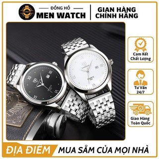 Đồng hồ nam chính hãng siêu đẹp nhà Yazole dây thép phong cách sang trọng chống nước 5ATM