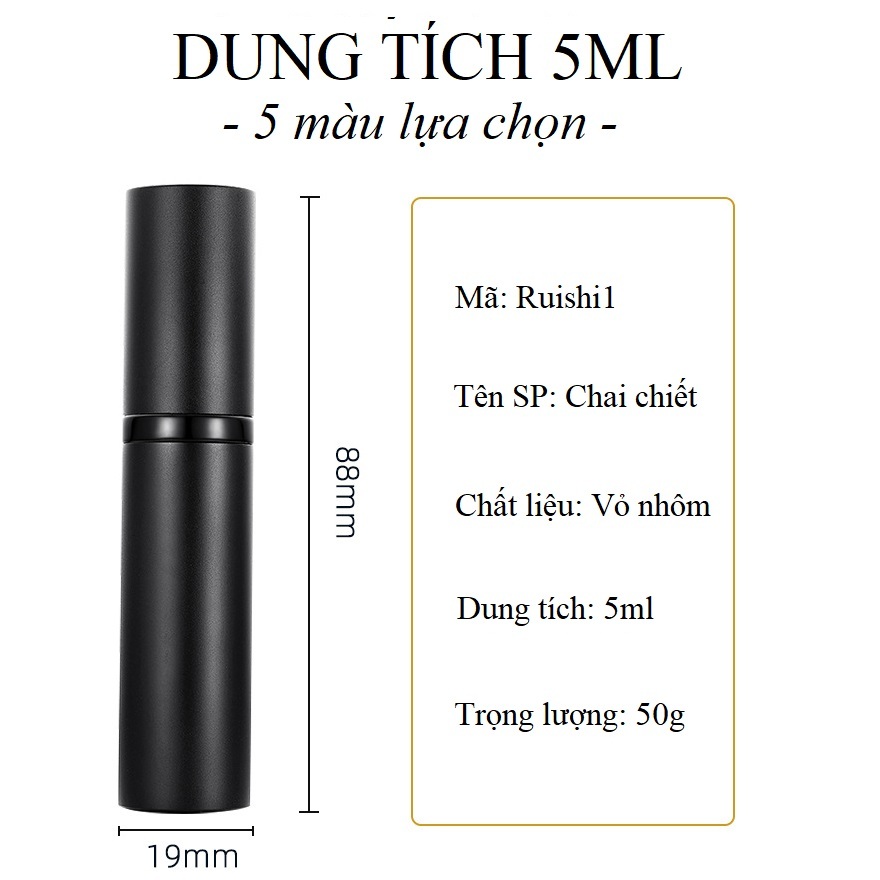 Lọ chiết nước hoa cao cấp dung tích 5ml Losea Ruishi