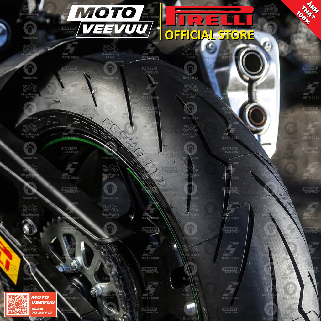 Vỏ lốp xe máy PIRELLI Diablo Rosso 3 đủ size xe số 60 70 80 100 110 140 150 17