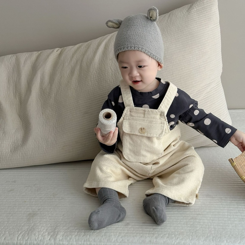 Yếm nhung tăm hai dây mẫu mới dáng xuông hàn quốc cho bé - Y