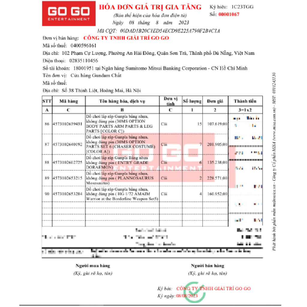Mô hình lắp ráp MG 1/100 Avalanche Exia 8808